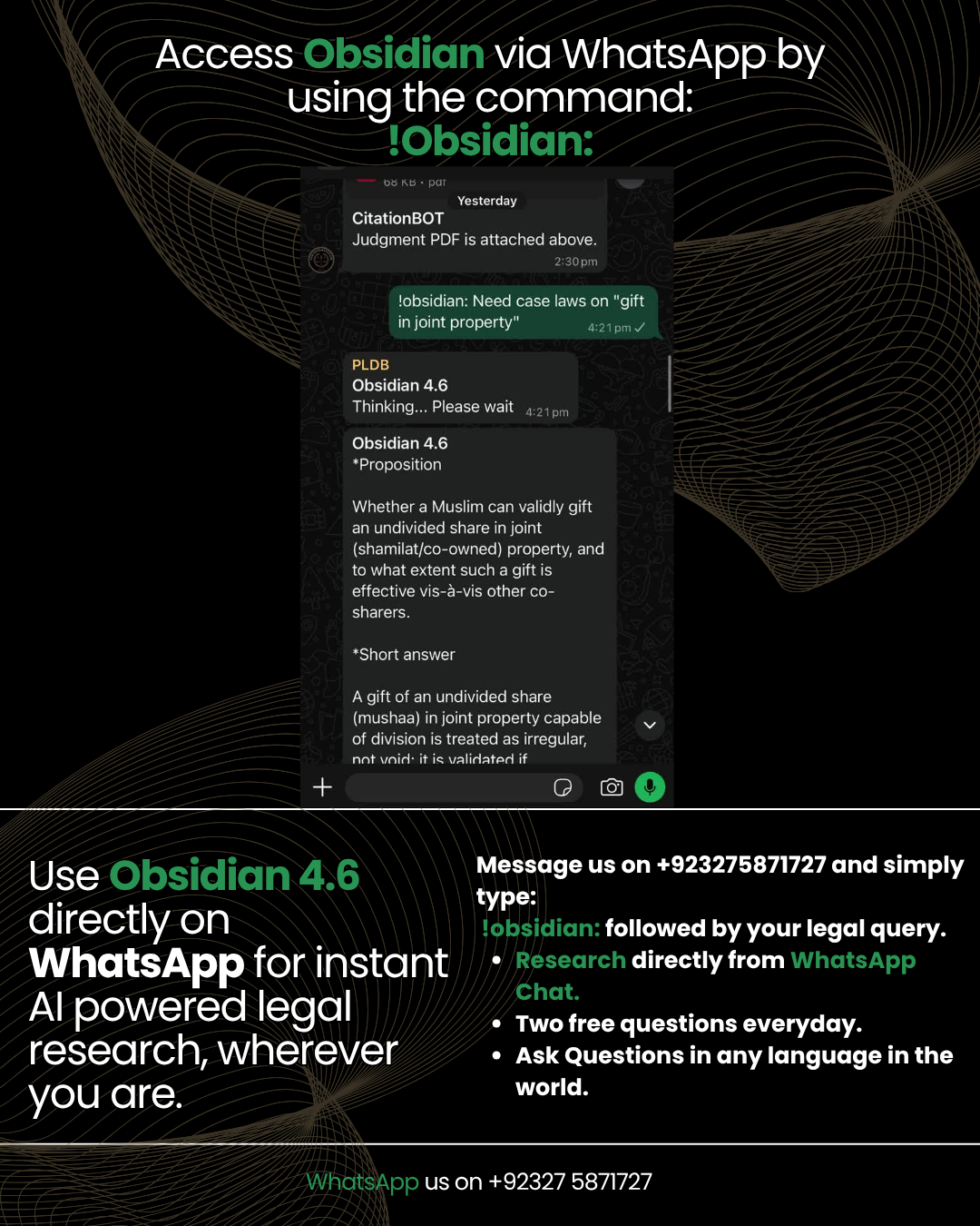 Use Obsidian 4.6 on WhatsApp